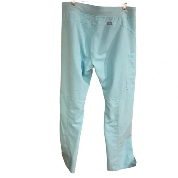 Figs Scrub 4-Pocket Pants, Color: Fresh Aqua Size L - Picture 10 of 10